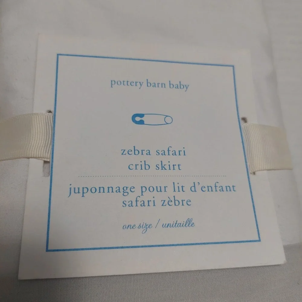 Pottery Barn NEW Baby Crib Skirt Safari 16